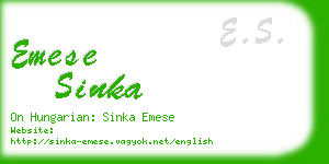 emese sinka business card